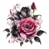 20 High-Quality Gothic Roses Boutique Clipart - Gothic roses digital watercolor JPG instant download for commercial use - Digital download
