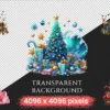 Christmas Trees PNG Clipart Collection - 28 PNG, Festive tree graphics, Seasonal holiday illustrations, Commercial use, Digital download