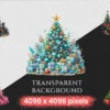 Christmas Trees (P-2) PNG Clipart Collection - 28 PNG, Festive tree images, Seasonal holiday illustrations, Commercial use, Digital download