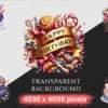 Birthday Motifs (P-4) PNG Clipart Collection - 39 PNG, Festive celebration graphics, Party themed png, Commercial use, Digital download