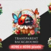 Ladybugs (P-2) PNG Clipart Collection - 54 PNG, Charming little bug illustrations, Lovable red insect art, Commercial use, Digital download