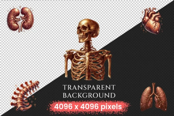 Vintage Anatomy (P-2) PNG Clipart Collection - 41 PNG, Classic medical illustrations, Classic artwork, Commercial use, Digital download