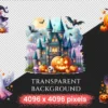 Halloween (P-2) PNG Clipart Collection - 38 PNG, Adorable halloween fun art, Trick or treat graphics, Commercial use, Digital download