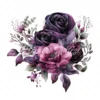 18 High-Quality Gothic Flower Clipart - Gothic flower digital watercolor JPG instant download for commercial use - Digital download