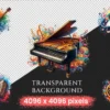 Musical Instruments PNG Clipart Collection - 65 PNG, Colorful music graphics, Instrument printables, Commercial use, Digital download