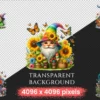 Spring Gnomes PNG Clipart Collection - 68 PNG, Wildflower gnome graphics, Spring garden printables, Commercial use, Digital download