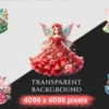 Spring Fairies PNG Clipart Collection - 52 PNG, Whimsical fairy illustrations, Enchanting printables, Commercial use, Digital download