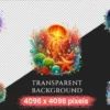 Glowing Jellyfish PNG Clipart Collection - 49 PNG, Underwater creature graphics, Ocean life printables, Commercial use, Digital download
