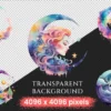 Dreamy Moons Clipart Bundle - 100+ transparent PNG, Fantasy fairytale moon art imagery, Enchanting moon png Commercial use, Digital download