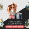 Travel Watercolor Clipart Bundle - 730+ transparent PNG, Adventure, Wanderlust , Vacation holiday graphics, Commercial use, Digital download