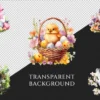 Easter Watercolor Clipart Bundle - 1295+ transparent PNG, Charming easter bunny art, Joyful springtime png, Commercial use,Digital download