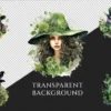 Herbal Witches Watercolor Clipart Bundle - 310+ transparent PNG, Whimsical fantasy graphics, Enchanted png, Commercial use, Digital download