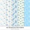 Modern Alice Seamless Patterns, Fairytale alice JPEG, Cottagecore pattern, Rabbit, Fantasy, Roses repeating pattern, Digital scrapbook paper