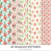 Viva Mexico Seamless Patterns, Cinco de Mayo JPEG, Pinata & cactus pattern, Guitar, Tequila repeating pattern, Digital scrapbook paper