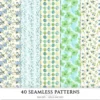 Spring Blossom Seamless Patterns, Meadow flowers JPEG, Spring floral seamless pattern, Hydrangea repeating pattern, Digital scrapbook paper