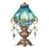 20 High-Quality Victorian Antique Lamps Clipart - Antique lamp digital watercolor JPG instant download for commercial use - Digital download