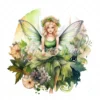 19 High-Quality Garden Fairy Clipart - Garden fairy digital watercolor JPG instant download for commercial use - Digital download