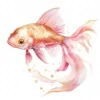 20 High-Quality Baby Pink Koi Fish Clipart - Koi fish digital watercolor JPG instant download for commercial use - Digital download