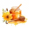 20 High-Quality Honey Clipart - Honey bee digital watercolor JPG instant download for commercial use - Digital download
