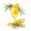 20 High-Quality Mimosa Cocktail Clipart - Mimosa cocktail digital watercolor JPG instant download for commercial use - Digital download