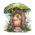 21 High-Quality Forest Fairy Doors Clipart - Forest fairy door digital watercolor JPG instant download for commercial use - Digital download