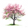 20 High-Quality Spring Trees Clipart - Spring trees digital watercolor JPG instant download for commercial use - Digital download
