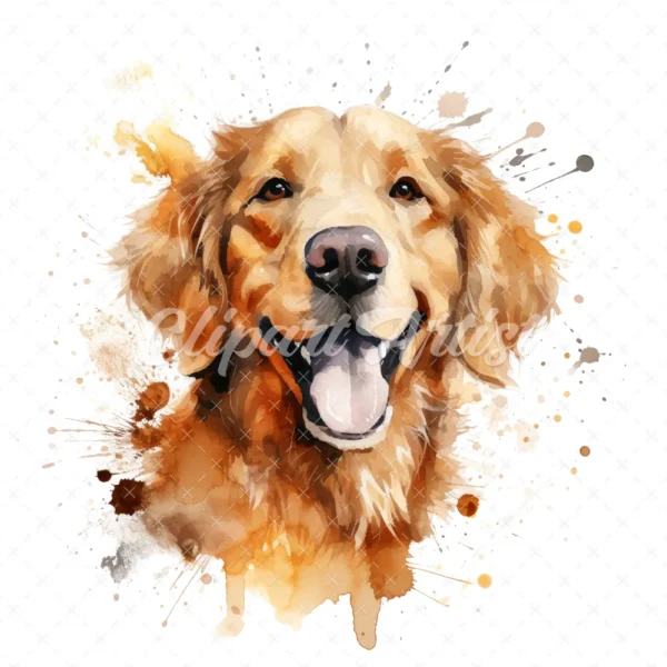 28 High-Quality Dogs Portrait Clipart - Dogs portrait digital watercolor JPG instant download for commercial use - Digital download