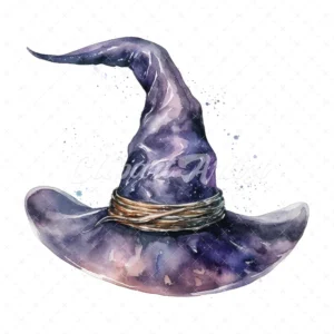 29 High-Quality Wizard Hat Clipart - Wizard hat digital watercolor JPG instant download for commercial use - Digital download