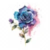 19 High-Quality Galaxy Flowers Clipart - Galaxy flowers digital watercolor JPG instant download for commercial use - Digital download