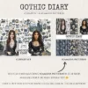 Gothic Diary Watercolor Clipart Set - 265+ transparent PNG, Dark academia graphics, Gothic halloween art, Commercial use, Digital download
