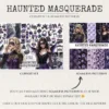 Haunted Masquerade Watercolor Clipart Set - 230+ transparent PNG, Spooky halloween graphics, Gothic images, Commercial use, Digital download