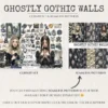 Ghostly Gothic Walls Watercolor Clipart Set - 275+ transparent PNG, Dark academia graphics, Halloween png, Commercial use, Digital download