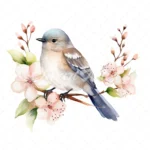 20 High-Quality Cute Bird Clipart - Cute bird digital watercolor JPG instant download for commercial use - Digital download