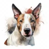 20 High-Quality Bull Terrier Portrait Clipart - Bull terrier digital watercolor JPG instant download for commercial use - Digital download