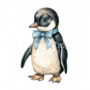 20 High-Quality Cute Penguin Clipart - Cute penguin digital watercolor JPG instant download for commercial use - Digital download