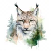 20 High-Quality Lynx Clipart - Lynx digital watercolor JPG instant download for commercial use - Digital download