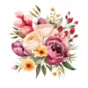 20 High-Quality Flower Bouquet Clipart - Flower bouquet digital watercolor JPG instant download for commercial use - Digital download