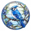 20 High-Quality Blue Jay Stained Glass Clipart - Blue jay digital watercolor JPG instant download for commercial use - Digital download