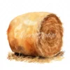 19 High-Quality Hay Bale Clipart - Hay bale digital watercolor JPG instant download for commercial use - Digital download