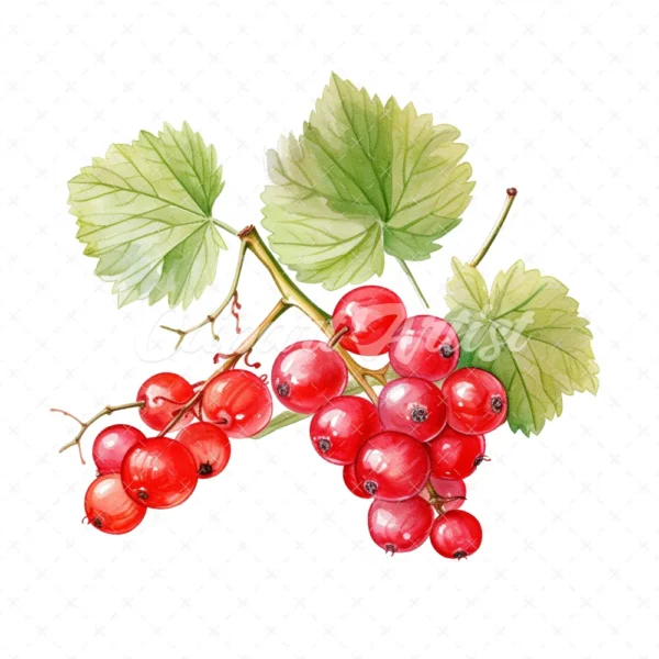 20 High-Quality Ribes Clipart - Ribes digital watercolor JPG instant download for commercial use - Digital download