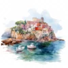 19 High-Quality Italian Seaside Clipart - Italian seaside digital watercolor JPG instant download for commercial use - Digital download