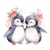 20 High-Quality Happy Penguin Friends Clipart - Penguin friend digital watercolor JPG instant download for commercial use - Digital download
