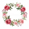 20 High-Quality Roses Wreath Clipart - Roses wreath digital watercolor JPG instant download for commercial use - Digital download