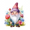 20 High-Quality Happy Cute Gnome Clipart - Happy cute gnome digital watercolor JPG instant download for commercial use - Digital download