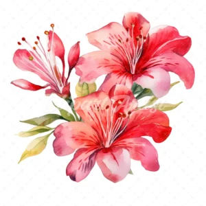 20 High-Quality Alstroemeria Clipart - Alstroemeria flower digital watercolor JPG instant download for commercial use - Digital download
