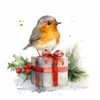 20 High-Quality Robin Bird on Gifts Clipart - Robin bird gifts digital watercolor JPG instant download for commercial use - Digital download