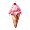 20 High-Quality Ice Cream Clipart - Ice cream digital watercolor JPG instant download for commercial use - Digital download