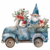 19 High-Quality Gnomes in Pickup Truck Clipart - Gnomes pickup digital watercolor JPG instant download for commercial use - Digital download