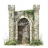 20 High-Quality Castle Entrance Clipart - Castle entrance digital watercolor JPG instant download for commercial use - Digital download