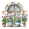20 High-Quality Victorian Windows Set-1 Clipart - Victorian windows watercolor JPG instant download for commercial use - Digital download